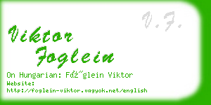 viktor foglein business card